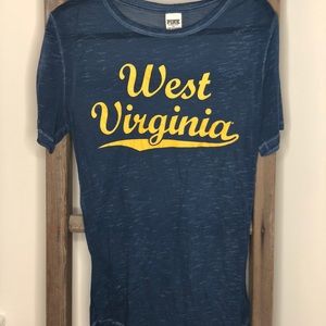 PINK WVU Sheer T shirt